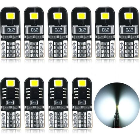 Ampoules T10 LED CANBUS 12V Blanc Pas De Polarité Conçu W5W Wedge Intérieur De Voiture Lumière Dôme Feux De Plaque D'immatriculation (1/5)