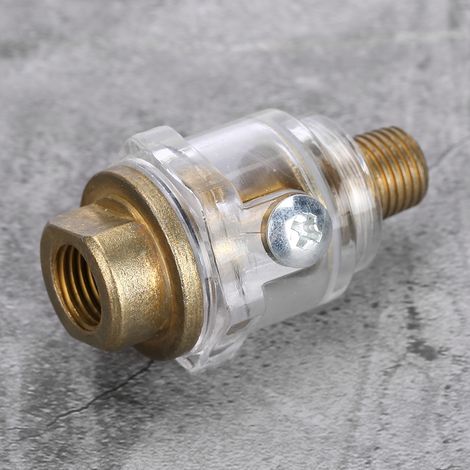 Lubrificateur d'huile en ligne miniature pour outils pneumatiques 1/4" BSP, pour compresseur et tuyau de lubrification automatique (1/5)
