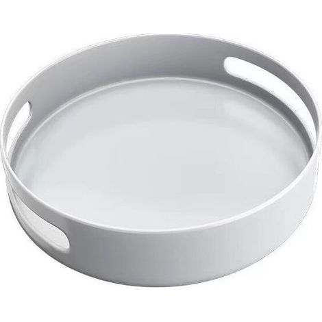 White Plastic Rotating Spice Rack Storage Organizer Accessory for