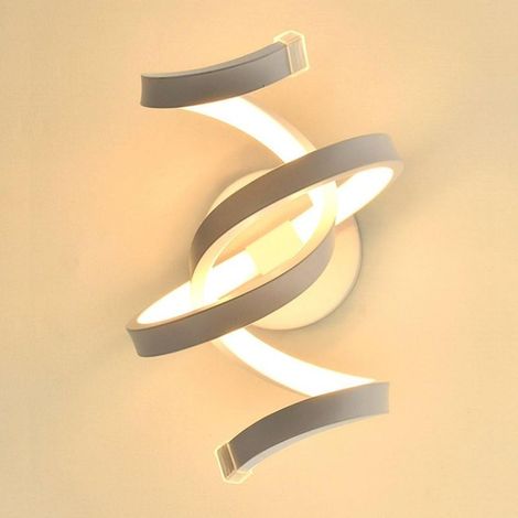 Applique murale LED acrylique spirale – Aluminium blanc chaud – Économie d'énergie – Installation facile pour salon et couloir (1/5)