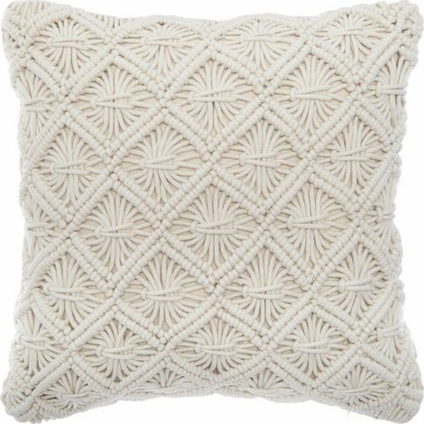 Coussin design ethnique macramé Eté Indien (1/4)