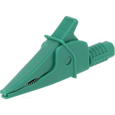 Morsetto a coccodrillo isolato 20a 1kv verde Fcr79900g