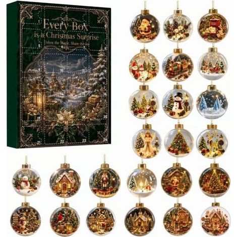 2026 SURPRISE EVERY BOX 24-Day Christmas Mystery Decorations Advent Calendar - Style C -