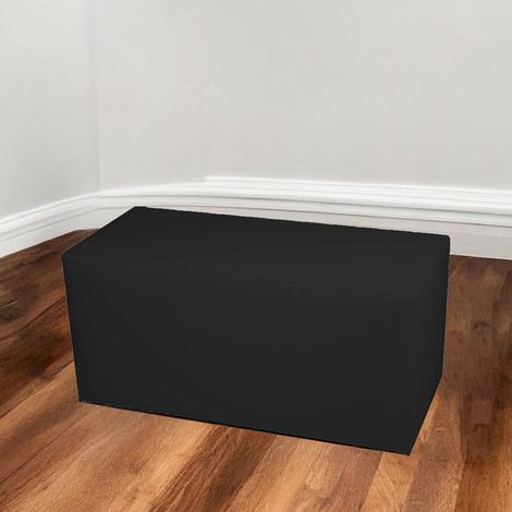 Pouf Bucarest, Forme Rectangulaire, Poids Supporté 90 kg Made in Italy, 40x90x42h cm Noir (1/3)