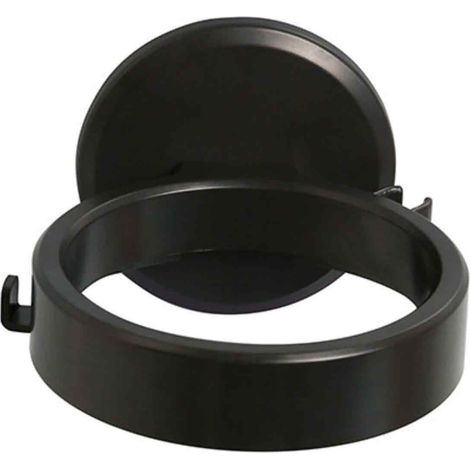 Support Seche Cheveux - Mural Autocollant Sans Percage - Pour Salle De Bain Et Toilettes - Noir - 1 Piece
