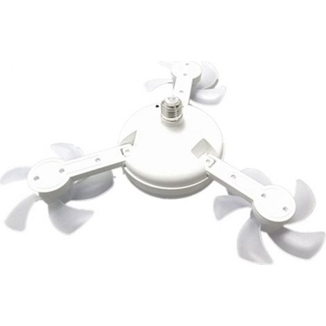 Ventilateur de plafond avec éclairage et télécommande E26 E27, 3 vitesses, 3 couleurs, 2 minuteries, silencieux, pliable, moderne, éclairage LED pour salon et chambre, 3 têtes (1/3)