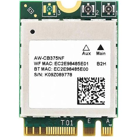 Carte réseau sans fil double bande AW-CB375NF, carte Wi-Fi double bande 2,4 GHz/5 GHz, cœur RTL8822CE-CG, Bluetooth (1/5)