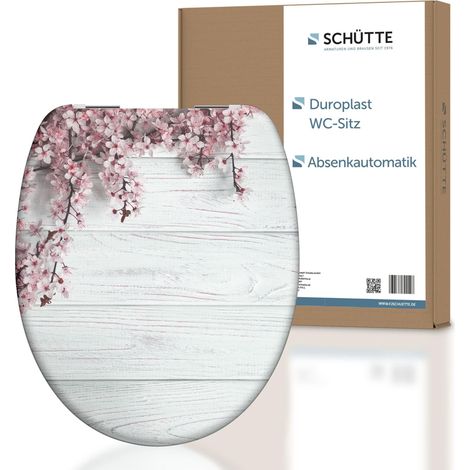 SCHÜTTE Sedile WC Flowers & Wood con abbassamento Automatico, Coperchio WC con Motivo in Duroplast (carico Massimo 150 kg), colorato (1/5)