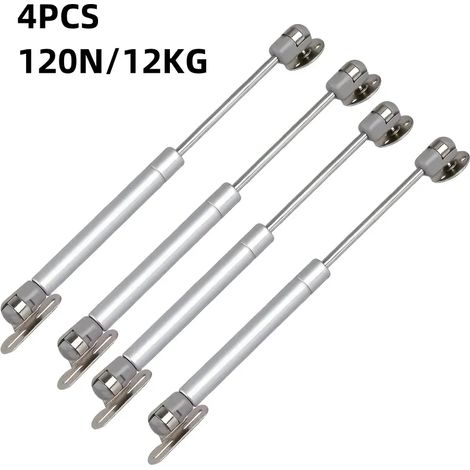 (Argent 12 kg x 4) Charnières à gaz pour armoire, âme en cuivre, support de levage de porte, charnières hydrauliques pour portes de placards de cuisine, quincaillerie (1/5)