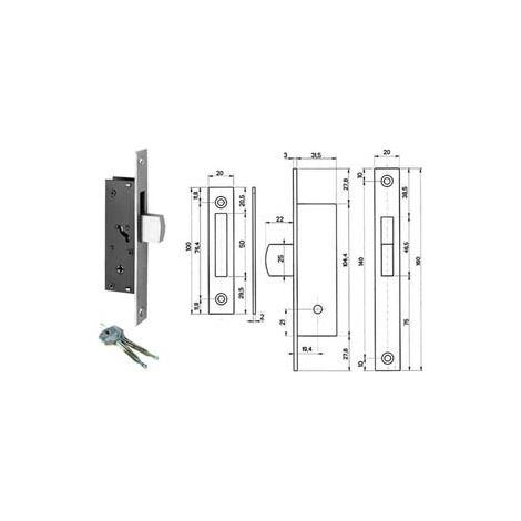 SERRATURA DA INFILARE PER MONTANTI CON CATENACCIO BASCULANTE 303 mm.19,4 (3031420) ISEO