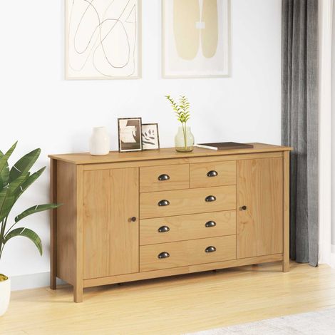 vidaXL  Sideboard  HILL Honey Brown 154 x 40 x 80 cm Solid Pine Wood