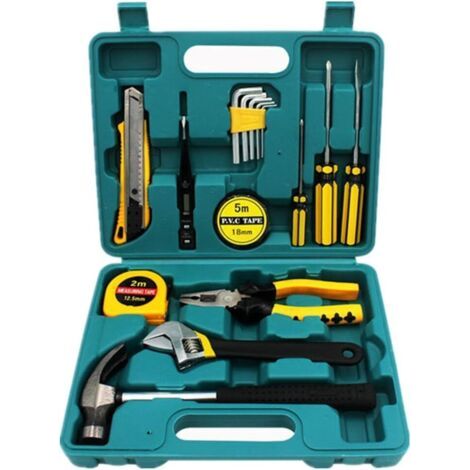 Coffret d'outils - Kit d'outils à main pour le ménage avec boîte à outils en plastique (1/5)