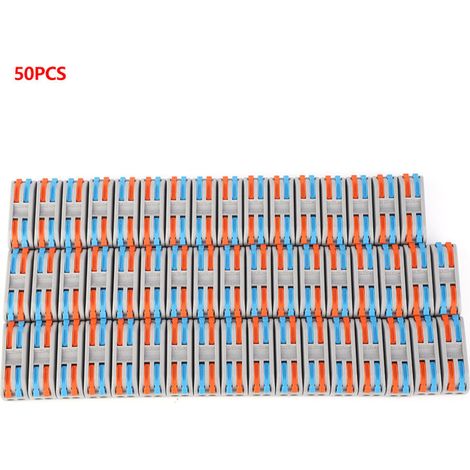 50 Stück Kompakt-Leiterverbinder, farbiges Drahtzubehör 11-28AWG PCT-2-2,