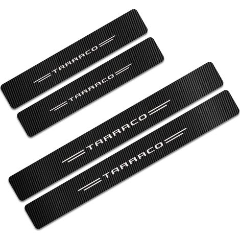 (Pour Tarraco) pour Seat Arona Ateca Toledo Ibiza Leon Alhambra Altea Arosa Cordoba Exeo Mii Tarraco motif en fibre de carbone autocollants de seuil de porte de voiture (1/3)