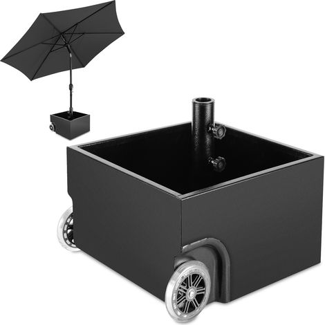 SWANEW Supporto per ombrellone 2in1 con rotelle, supporto per ombrellone a braccio Supporto per ombrellone da mercato, come vaso da fiori, portata 68 kg (1/4)