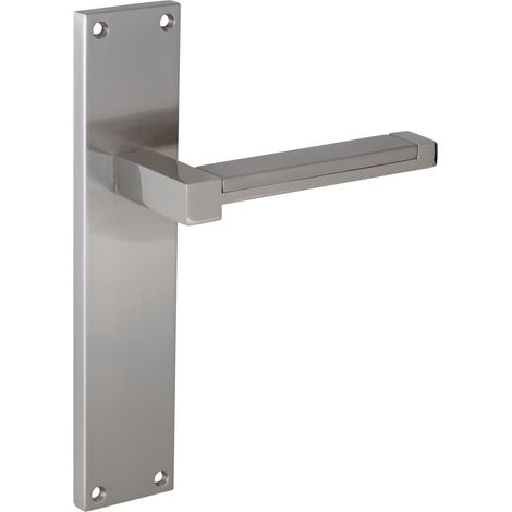 Manilla 610 zamak níquel satinado placa rectangular alta intensidad (1/5)