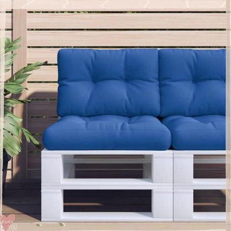 Coussins de palette - VINGVO - 360677 - Lot de 2 - Bleu royal - Polyester résistant UV et eau (1/5)