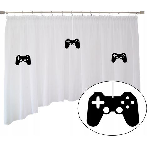Kindervorhang für Gamer, PLAY GAME-Design, Anhänger, Controller, 500x145