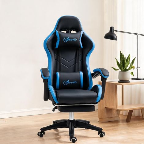Chaise de bureau noir en polyuréthane 65 x 65 x 129 cm (1/5)