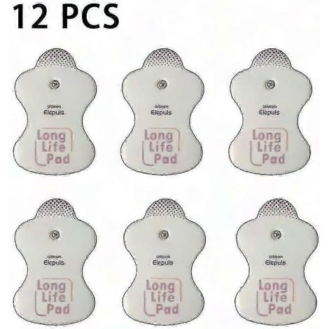 12 électrodes de rechange (6 paires), auto-adhésives et réutilisables, compatibles avec les appareils de massage TENS/EMS. (1/5)