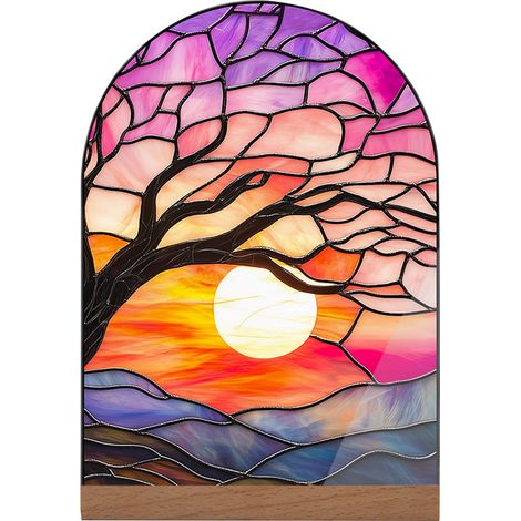Décor Acrylique 2D - Pièce Plate avec Socle - Décoration Intérieure Moderne pour Bureau Étagère Salon Chambre - 1 Unité (1/5)