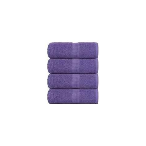 Waschlappen, 4er-Set, lila, 30 x 30 cm, 360 g/m² - Crezuo