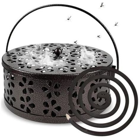 Support pour spirale anti-moustiques extérieur, support métallique creux pour répulsif spiralé, adapté à la maison, au camping et au jardin (1/5)