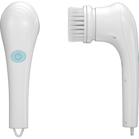 1 Brosse électrique rotative, 5 têtes interchangeables, sans fil, pour carrelage, baignoire, terrasse (1/5)
