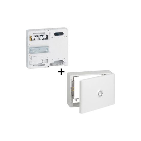 Legrand - DRIVIA - Platine pour Disjoncteur Branchement EDF et Compteur + Habillage avec Porte - 18Modules- Ru00e9f. : 401181+401189