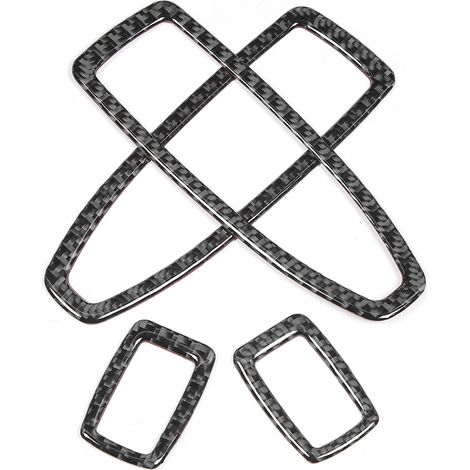 4pcs Garniture de Panneau de Lève-Vitre en Fibre de Carbone pour BMW Série 3 F30 2013-2017 (1/4)