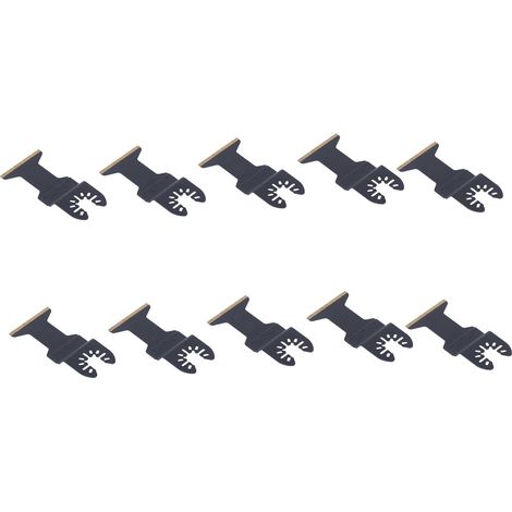 Kit de 10 lames pour outil multifonction, en acier rapide (HSS) et en acier au carbone (HCS), avec revêtement anticorrosion, pour scie oscillante de rechange. (1/5)