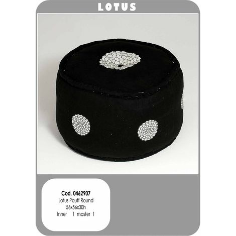Pouf lotus rotondo 56x56x30 - bizzotto (1/2)