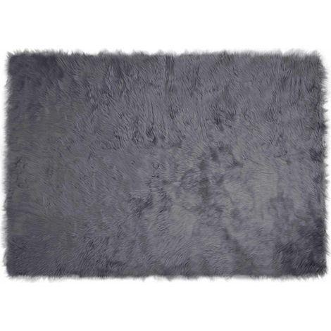 Maison Exclusive - Alfombra de de oveja sintética TAFALLA Gris an