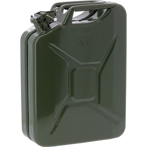 Gt Garden – Jerrican essence métal 20 litres – Traitement anti-rouille – Goupille de verrouillage – Grande poignée de transport
