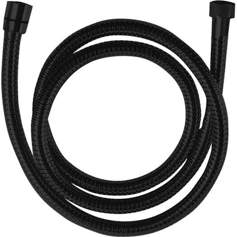 Manguera de ducha extensible Arno de 150-180 cm, color negro.