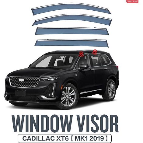 Déflecteurs de pluie et pare-vent pour vitres de voiture Cadillac XT6 2019, 4 pièces ( ) (1/5)