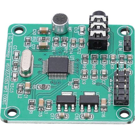 Mini VS1003 Audio-Decoder mit integrierten Mikrofonen für MP3, WMA, WAV, MIDI und SP-MIDI – MP3+V-kompatible Sprachwiedergabekarte (1/5)