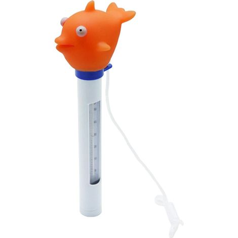 Thermomètre de piscine flottant Thermomètre d'eau de bassin incassable avec cordon – Grande taille pour une lecture facile (1/4)