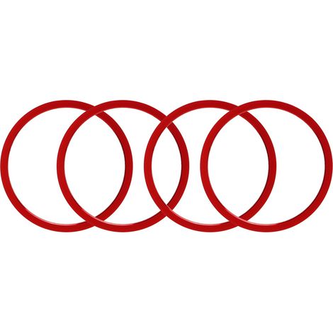 de 4 anneaux décoratifs rouges en alliage d aluminium pour (1/5)