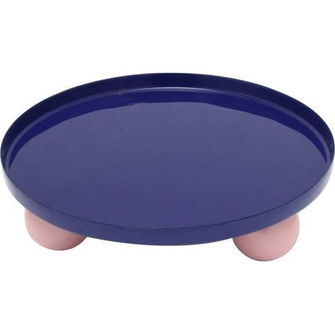 Plateau rond en métal Double Funky Large (1/4)
