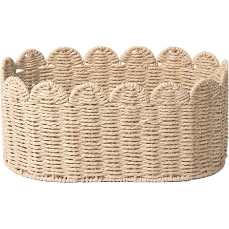 panier de rangement tressé –Panier de rangement pliable, durable et multifonctionnel
