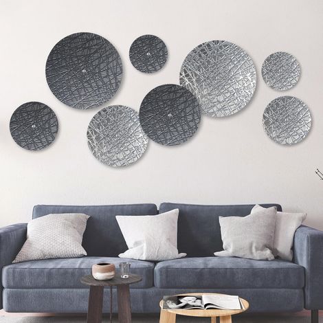 8Pcs Métal Murale Ronde Décoration Bohème Murale Metal Decoration (1/5)