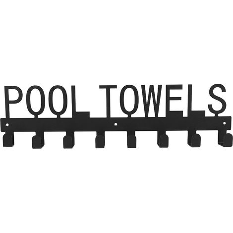 Porte-serviettes mural extérieur pour piscine, crochets serviettes de (1/5)