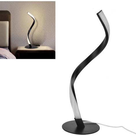 Dimmbare LED-Spiral-Nachttischlampe, Tischlampe, Metall-Tischlampe 3000K, moderne LED-Lampe, Leselampe, für Schlafzimmer, Büro, Wohnzimmer (1/5)