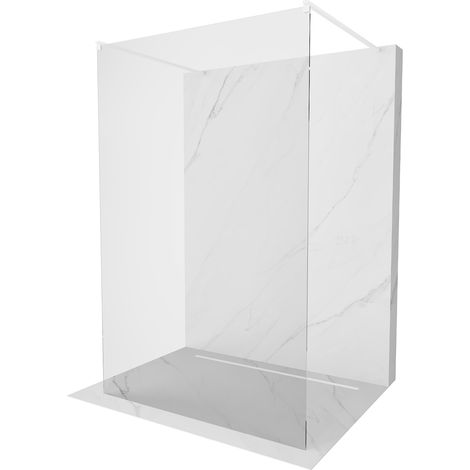 Mexen Kioto freistehende Duschwand 180 x 200 cm, transparent 8 mm, weiß - 800-180-002-20-00
