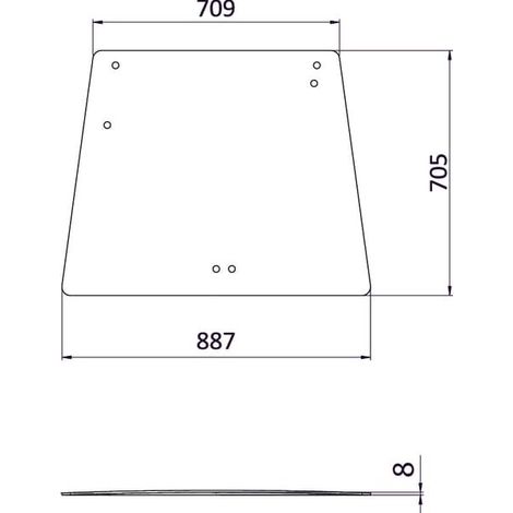 Vitre arrière UNIVERSEL D7761