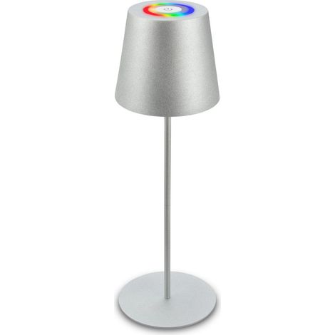 Tischlampe Akku Tischleuchte Kabellos Touch buntes RGB+W Licht höhenverstellbar