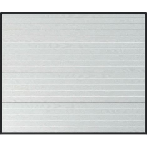 Porta per garage sezionale effetto scanalato con motore Somfy Bianco - NORIA (1/5)