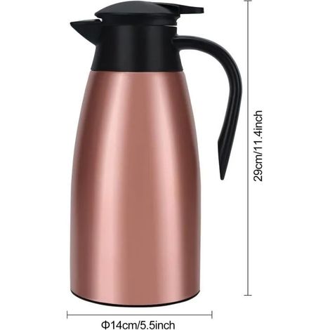 Bouteille isotherme - Thermos café - 304 Acier Inoxydable - 2L - Camping (1/4)