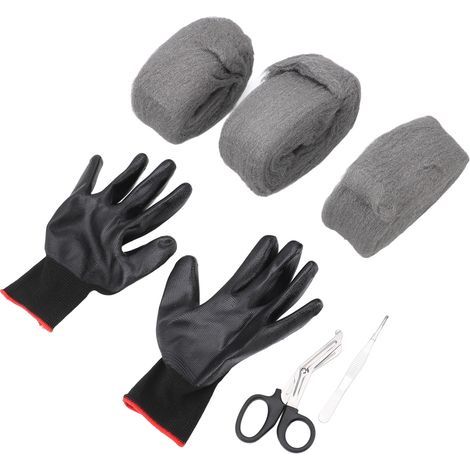 Stahlwoll-Füllvlies-Set, professionelle Schutzrolle mit Handschuhen für Löcher, Wandrisse, Lüftungsöffnungen und Rohre (1/5)
